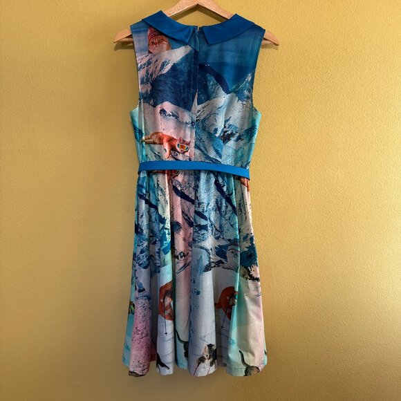 Whimsy Without End A-Line Dress in Snow Cats - Picture 6 of 14